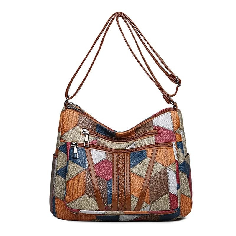 AURARO | MOSAIC LEATHER HANDBAG